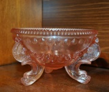 Westmoreland Pink Dolphin Footed Candy Dish