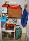 Lot of Christmas Decorations, Linens, Wrappings, Etc.