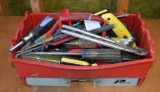 Red Tool Carrier w/ Misc Hand Tools As Shown