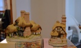 Lot of 2 David Winter Cottages; Moonlight Haven and Audrey's Tea Room