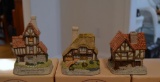 Lot of 3 David Winter Cottages; The Quack's Cottage, Crystal Cottage, and Little Market