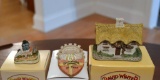 Lot of 3 David Winter Items; The Dower House, Saddle Steps, and 21st Anniversary Plaque