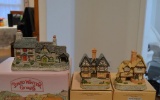 Lot of 3 David Winter Cottages; The Cat & Pipe Inn, The Constabulary, and Y Ddraig Goch