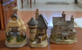 Lot of 3 David Winter Cottages (No Boxes); Gatekeepers, Stork Cottage, and Stonecutter's Cottage