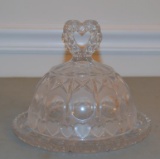 Price Products Pressed Glass Cheese or Butter Dish
