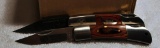 Pair of  Stainless Steel NRA Branded Knives As Shown