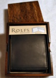 New Rolfs Premium Leather Black Billfold