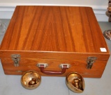 Vintage 1960s Siam Bronze Factory Flatware Set in Teak Case, 12 Placesettings, Over 150 Pieces