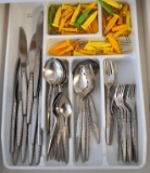 Community Stainless Steel Flatware Set, 8 Placesettings, 61 Pieces; Corn Cob Handles