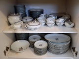 Set of Noritake “Rosales” China, 10 Placesettings, 114 Pieces Incl. Teapot