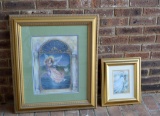 Lot of Two Angel Prints: Lena Liu and Williams 2013, Framed, Largest is 27 x 23 inches Framed