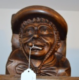 Vintage Andean Carved Wooden Cowboy
