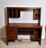 Contemporary Sauder Computer Desk & Hutch