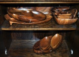 Lot of Indigenous Carved Wood Bowls & Dishes Collected From Travels