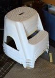 Lot of 4 Plastic Step Stools