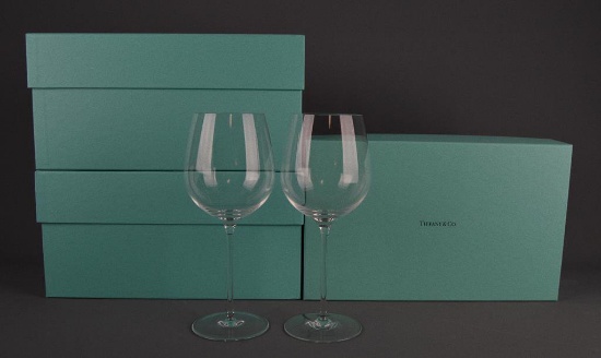 Set of 8 Tiffany & Co. Balloon Wine Glasses, New In Box