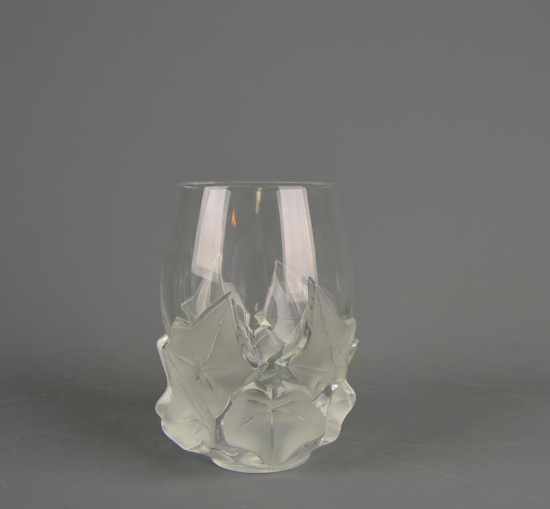 Lalique France Crystal Ivy Vase