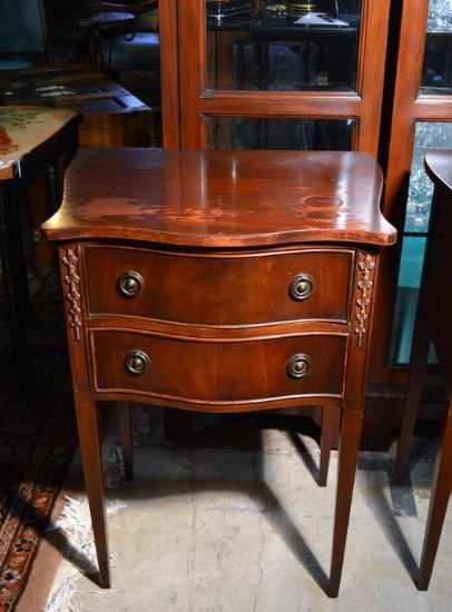 Mid 20th C.  Hepplewhite Style Mahogany Nightstand, Lots 26 & 27 Match