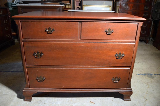 Mid 20th C. Mahogany 3-Drawer Dresser Chest, Lots 7 & 8 Match