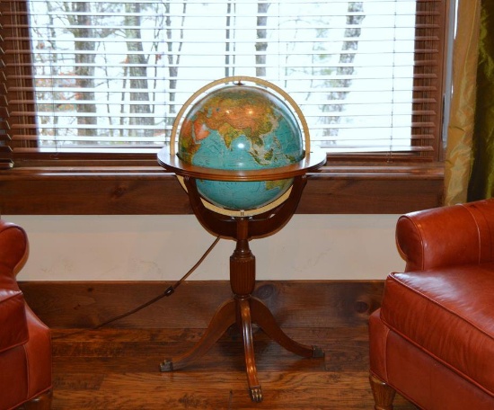 Replogle World Horizon Series Lighted Floor Globe w/ Cherry Stand