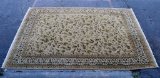 Fine 100% Wool Hand Knotted Indo-Persian Rug, 10 x 14.5', Beige, Ivory, Sage, Ochre