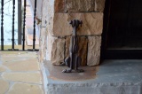 Cast Iron Dog Figural Fireplace Decor