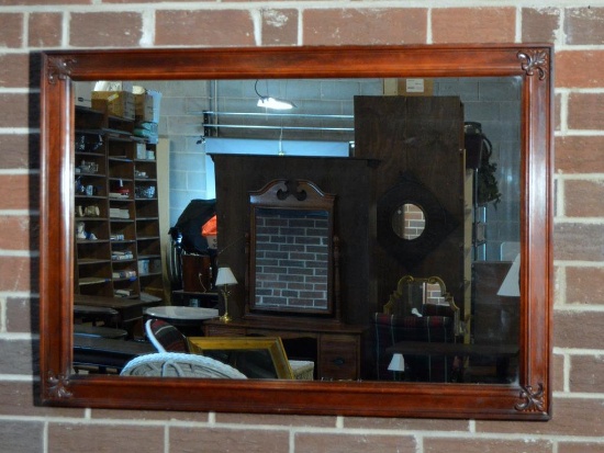 Fine Vintage Mahogany Mirror Used Over Dresser Lot 7