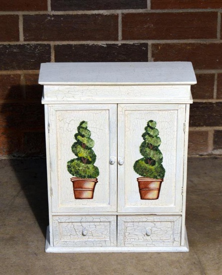 Charming Small Tabletop Or Wall Mounted Accent Cabinet