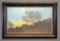 Original Pastel Landscape in Antique Burled Wood Frame