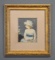 Antique 19th C. Chromolithograph Fine Art Print, Little Girl; Matted, Glazed & Framed