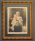 Antique 19th C. Chromolithograph Fine Art Print After Sichel, “Madonna”; Matted, Glazed & Framed