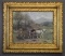 Vintage Atkinson Fox Lithographic Fine Art Print, “The Clearing”; Glazed & Framed