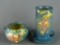 Lot of Two Vintage Roseville “Snowberry” Pots, IJ-4” Jardiniere & IVI-8” Vase