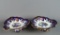 Pair of Fine Antique 19th C. Handpainted English Davenport Porcelain Tazzas
