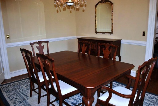 Beautiful Lexington Bob Timberlake Queen Anne Style Cherry Dining Table w/ Two Ext. Leaves, Pad Feet