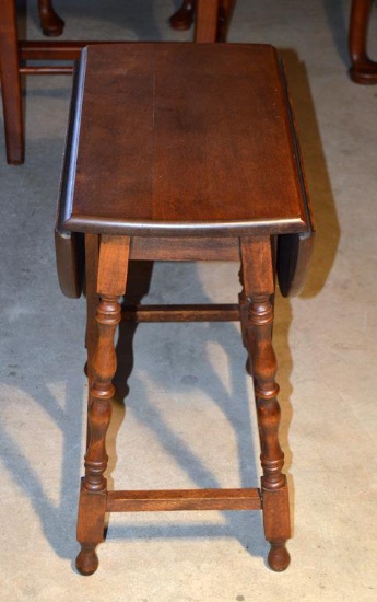 Vintage Cherry Drop Leaf Accent Table