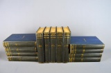 Antiquarian Book Set: Little Journeys Series, by Elbert Hubbard, 13 Blue Leather Bound Vols.
