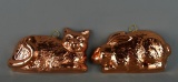 Lot of 2 Vintage Tin Lined Copper Food Molds