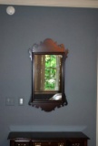 Vintage Biggs Mahogany Chippendale Style Wall Mirror