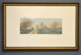 Wallace Nutting (American, 1861-1941) “A New Hampshire Road”, Hand Tinted Photograph, Signed