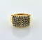 14K (Plumb) Yellow Gold & Diamond Ring, TCW=0.675 Carat, Size 6.5