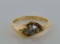 10K Yellow Gold & Diamond Ring, TCW = 0.05 Carat, Size 6.5