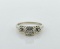14K White Gold & Diamond Ring, TCW = 0.17 Carat, Size 6.75