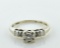 14K White Gold & Diamond Ring, TCW = 0.08 Carat, Size 5.75
