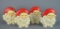 Set of 4 Vintage Painted Santa Cast Iron Doorstops