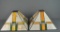 Pair of Stained Glass Lamp Shades