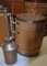 Old Wooden Slat Barrel & A Copper Still Part