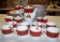 Lot of HallMark Red & White Dishes As Shown