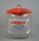 Vintage Lance Cracker Jar, Red Metal Lid