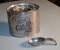 Silver Plate Neiman Marcus Coffee Canister w/ Scoop